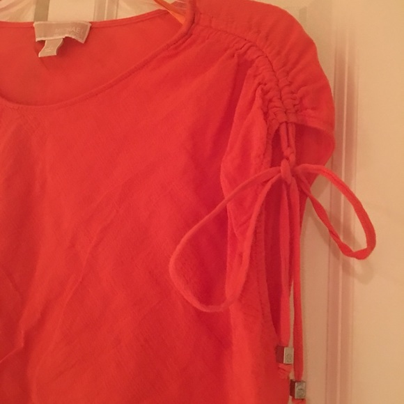 Preowned Michael Kors sleeveless large orange top - Picture 3 of 4